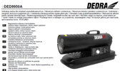 Užívateľský manuál Dedra 9950A