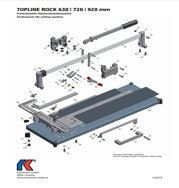 Rozklad rezačky TopLine ROCK 720 na dielce