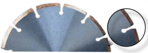 Segmentové diamantové kotúče na rezanie hrúbky nad 25 mm