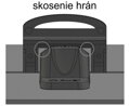 Skosenie horných hrán pre menšie namáhanie spony