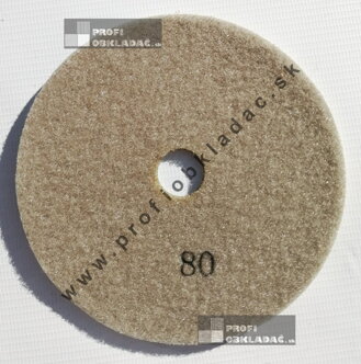 Diamantový leštiaci kotúč DEDRA 125 mm #80 na mokré leštenie (Ref: H12G0080)