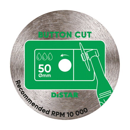 Diamantový kotúč DISTAR 50x0,6x5,8 BUTTON CUT bez príruby (Ref: 11120159105)