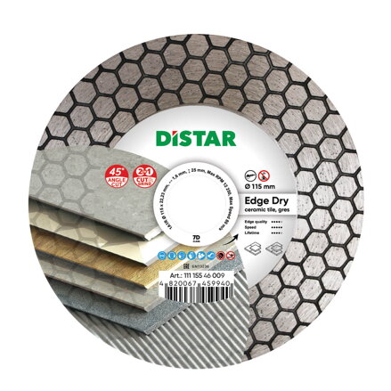 Diamantový kotúč DISTAR 1A1R 115 EDGE DRY - na Jolly hrany (Ref: 11115546009)