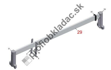 Vodiaca lišta pre rezačky Kaufmann Topline 630 mm (Ref: 10.632.02)