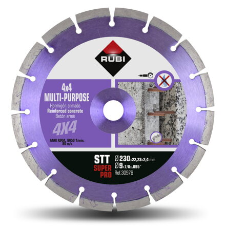 Diamantový kotúč RUBI STT-230 SUPERPRO pre rezanie stavebných materiálov (Ref: 30976)