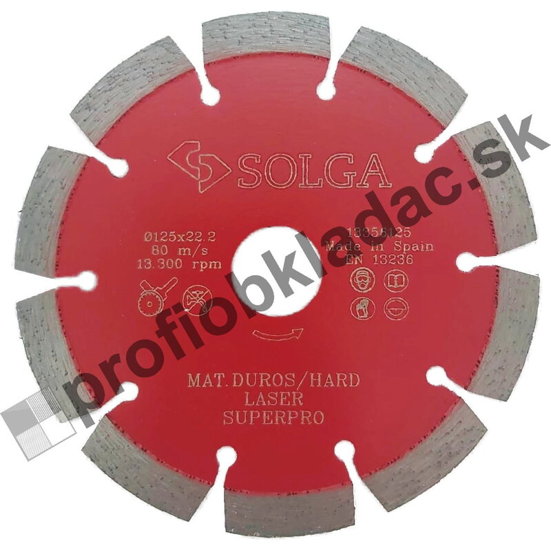 Diamantový kotúč SOLGA 125/22,2 na železobetón (Ref: 13356125)