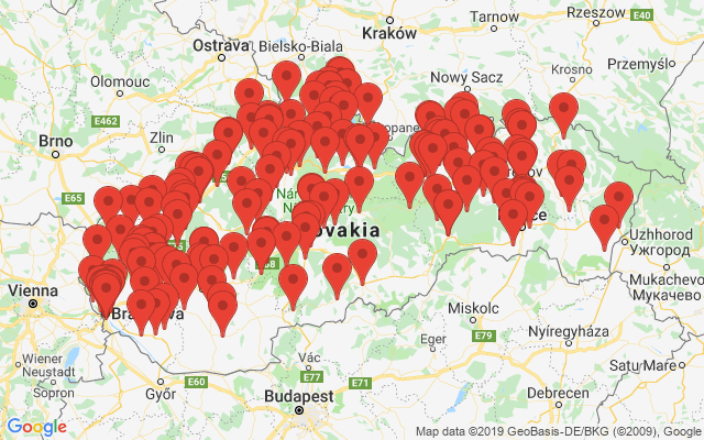 Google map: Prostějovská 4824/25, Prešov